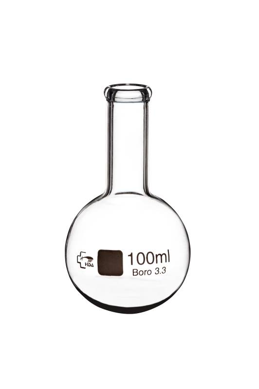 Balón Vidrio Boro 3.3 100ml Cuello Liso