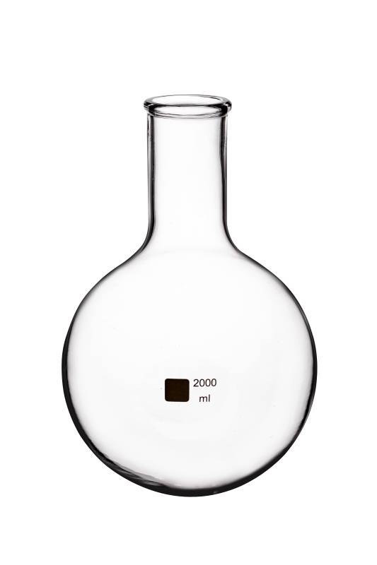 Balón Vidrio Boro 3.3 2000ml Cuello Liso