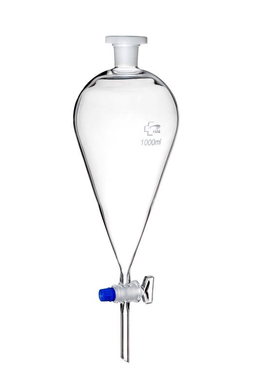 Embudo Vidrio Separador Boro 3.3 1000ml Con Robinete Vidrio