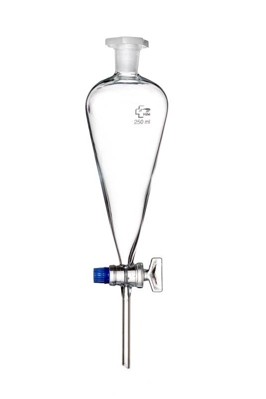 Embudo Vidrio Separador Boro 3.3 250ml Con Robinete Vidrio