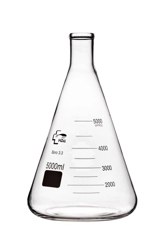 Erlenmeyer Vidrio Boro 3.3 5000ml