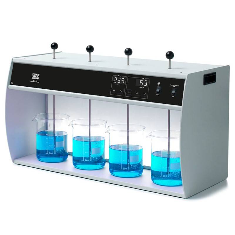 Floc Tester Jar Test JLT4 Digital 4 Posiciones, Velocidad Monocomando