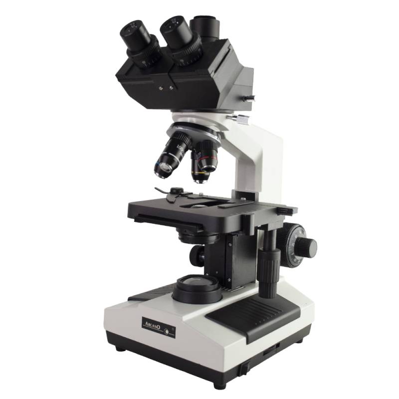 Microscopio Trinocular XSZ-107BNT opt Plana 1600x Luz LED