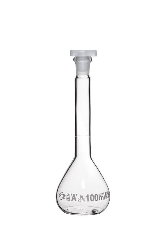 Matraz Vidrio Boro 3.3 Con Tapa Plástica 100ml