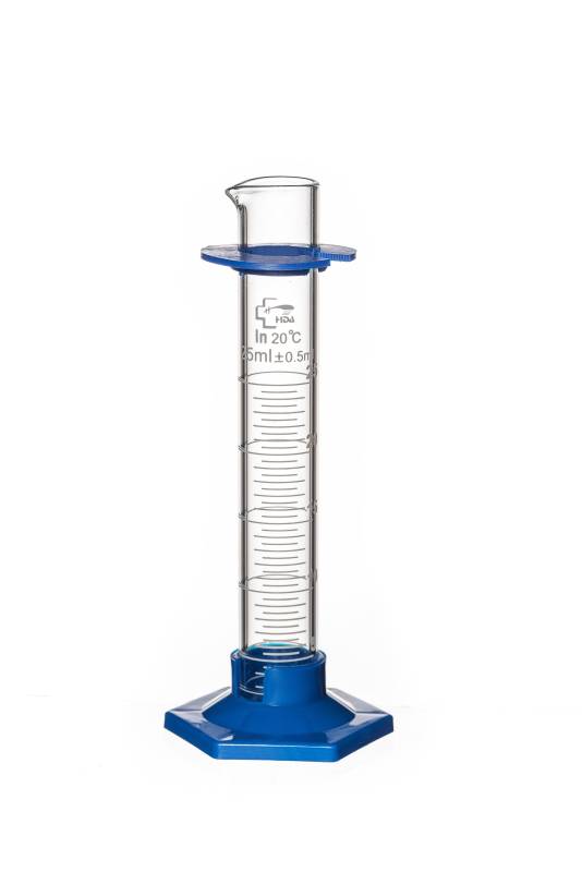 Probeta Vidrio Boro 3.3 25ml Base Plástica