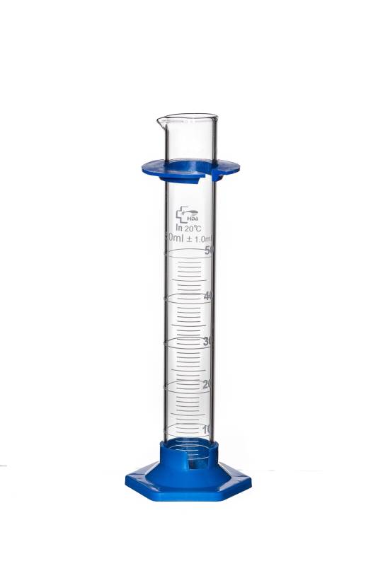 Probeta Vidrio Boro 3.3 50ml Base Plástica