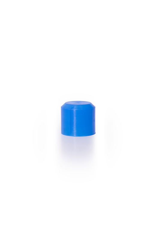 Tapón Plástico Bacteriológico Azul 25mm x 50u