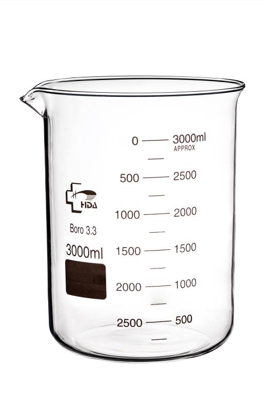 Vaso Vidrio Precipitado Boro 3.3 3000ml