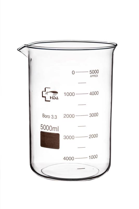 Vaso Vidrio Precipitado Boro 3.3 5000ml