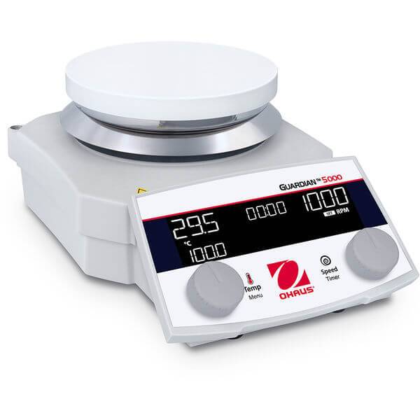 Agitador Magnético Guardian 5000 e-G52HSRDA, con Calefacción 360°C, placa Aluminio, 20Litros.