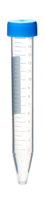 Tubo tipo Falcon PP, 15ml, fondo cónico, graduado, autoclavable, Pack x 50