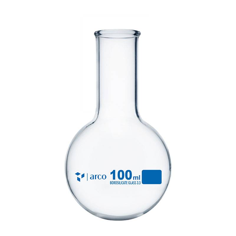Balón Vidrio Boro 3.3 100ml Cuello Liso
