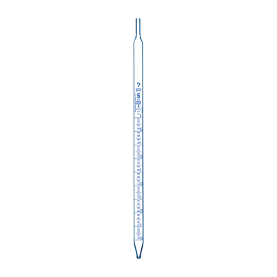 Pipeta graduada tipo serológica BORO 3.3 x 5ml al 1/10, clase A con certificado de lote