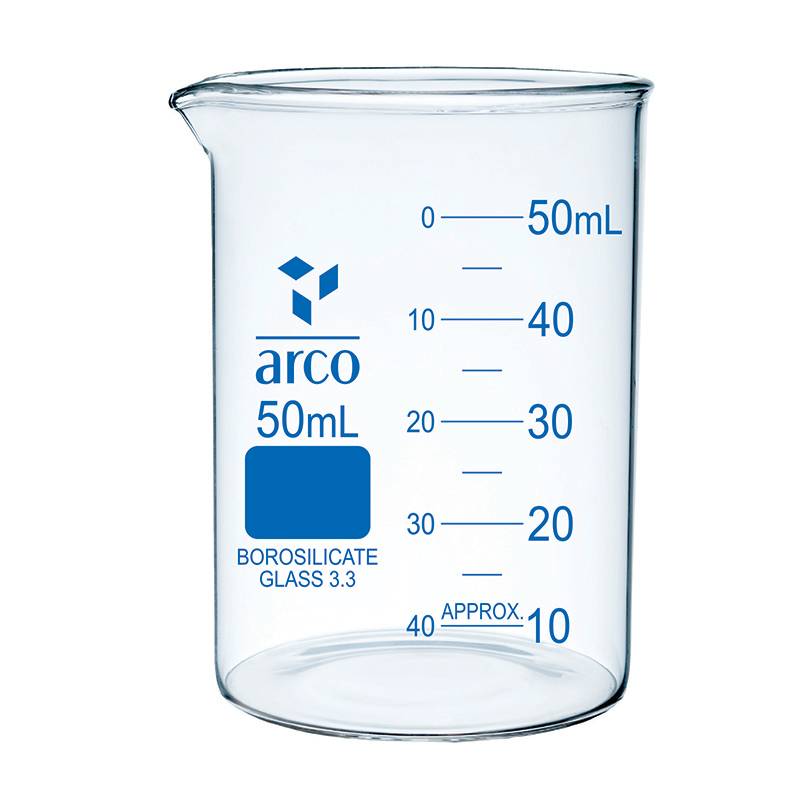 Vaso de precipitado graduado forma baja Boro 3.3 x 50ml