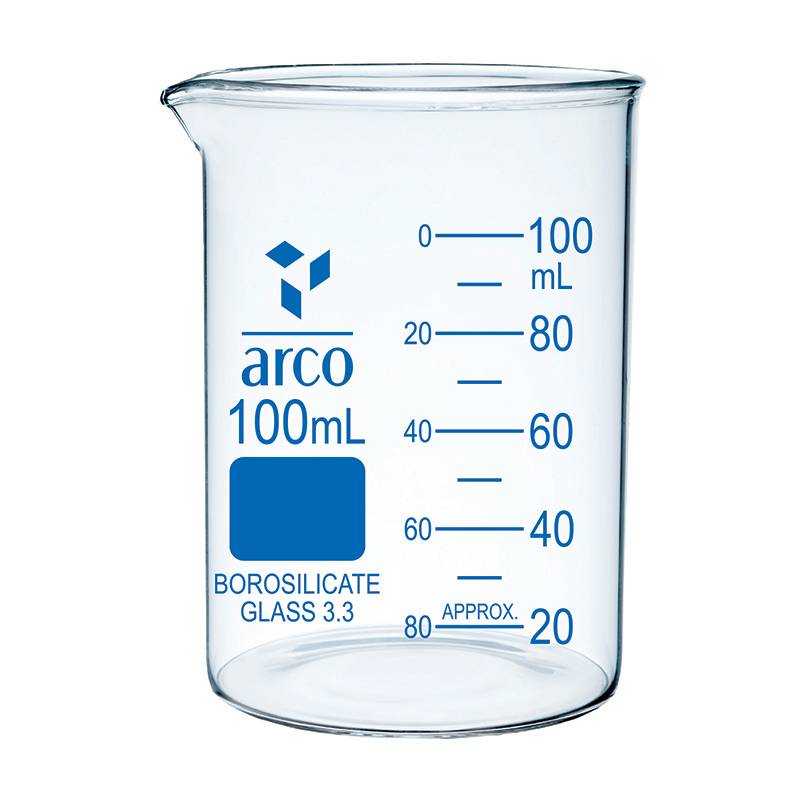 Vaso de precipitado graduado forma baja Boro 3.3 x 100ml