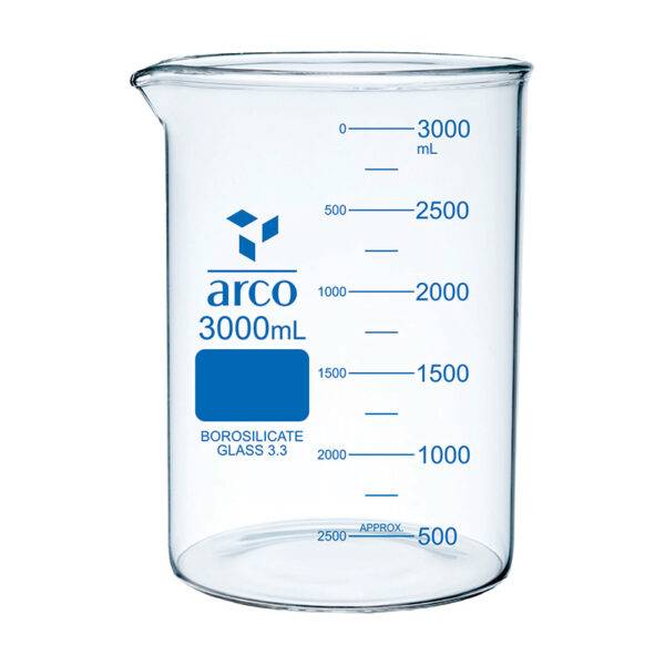 Vaso de precipitado graduado forma baja  Boro 3.3 x 3000ml